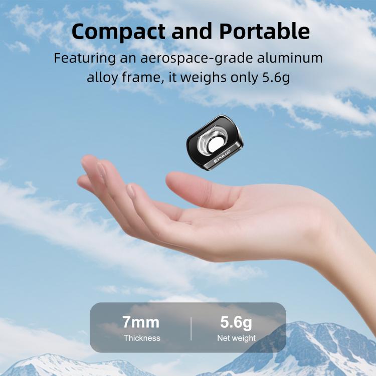 For DJI Osmo Pocket 4 / 3 Magnetic Wide-Angle Lens 112 Degree FOV Filter, PULUZ For DJI Osmo Pocket 4 / 3