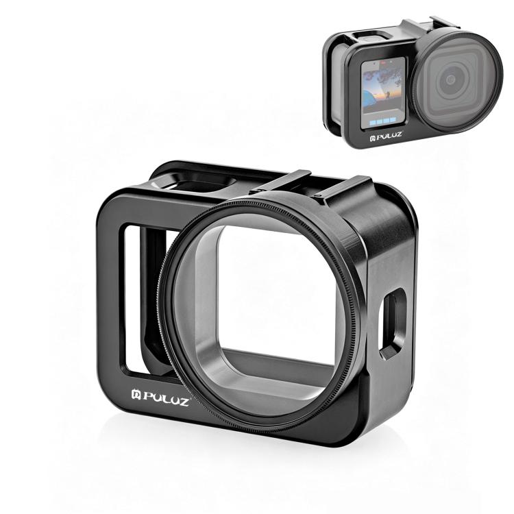PULUZ Aluminum Alloy Protective Cage with 58mm UV Lens & Lens Cover for GoPro MISSION 1 / 1 PRO, Protective Cage