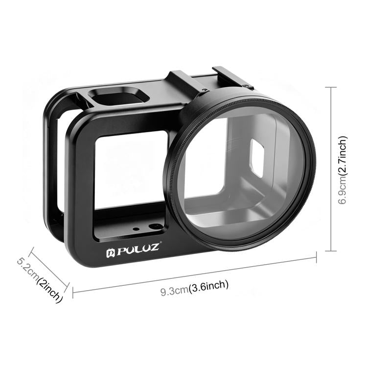 PULUZ Aluminum Alloy Protective Cage with 58mm UV Lens & Lens Cover for GoPro MISSION 1 / 1 PRO, Protective Cage