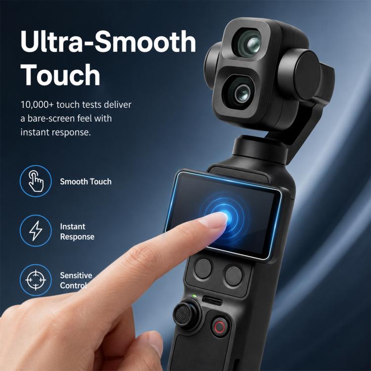 For DJI OSMO Pocket 4P / XTRA Muse 2 Pro PULUZ 9H 2.5D HD Tempered Glass Lens Protector + Screen Film, For DJI OSMO Pocket 4P / XTRA Muse 2 Pro