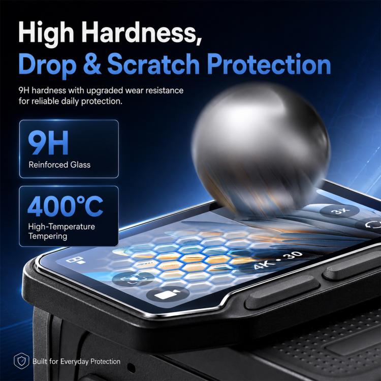 For Insta360 Luna Ultra PULUZ 9H 2.5D HD Tempered Glass Screen Film + Lens Protector, For Insta360 Luna Ultra