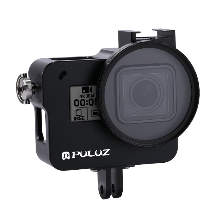 PULUZ Housing Shell CNC Aluminum Alloy Protective Cage with 52mm UV Lens for GoPro HERO(2018) /7 Black /6 /5, For HERO6 /5 No Frame US Stock, For HERO6 /5 No Frame AE Stock, For HERO6 /5 No Frame UK Stock, For HERO6 /5 No Frame, For HERO5/6 No Frame