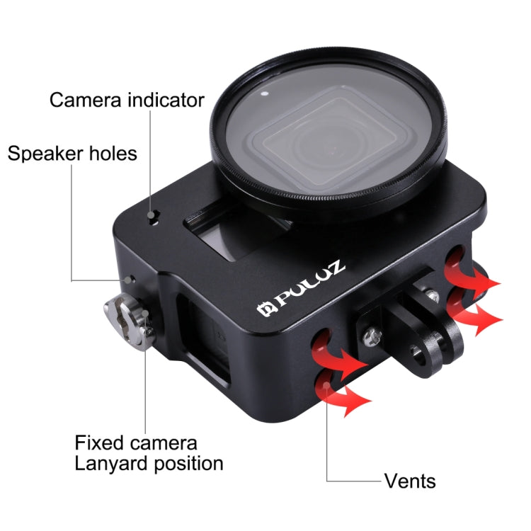 PULUZ Housing Shell CNC Aluminum Alloy Protective Cage with 52mm UV Lens for GoPro HERO(2018) /7 Black /6 /5, For HERO6 /5 No Frame AE Stock, For HERO6 /5 No Frame UK Stock, For HERO6 /5 No Frame US Stock, For HERO6 /5 No Frame, For HERO5/6 No Frame