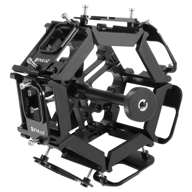 PULUZ 8 in 1 All View Panorama Frame CNC Aluminum Alloy Protective Cage with Screw for GoPro HERO7 /6 /5, 8 in 1 for HERO5 Black