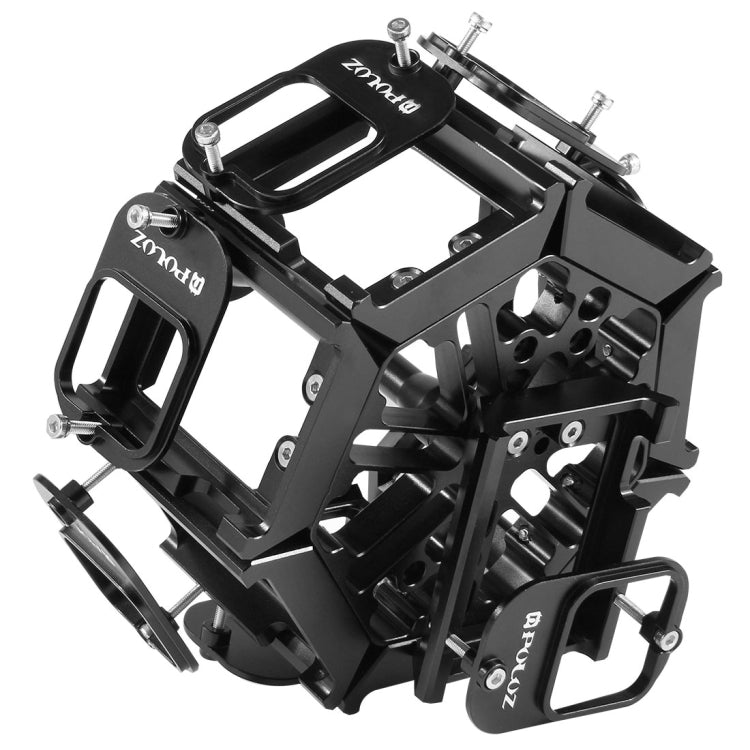 PULUZ 8 in 1 All View Panorama Frame CNC Aluminum Alloy Protective Cage with Screw for GoPro HERO7 /6 /5, 8 in 1 for HERO5 Black