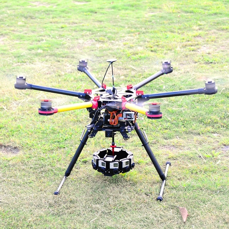 PULUZ 8 in 1 All View Panorama Frame CNC Aluminum Alloy Protective Cage with Screw for GoPro HERO7 /6 /5, 8 in 1 for HERO5 Black