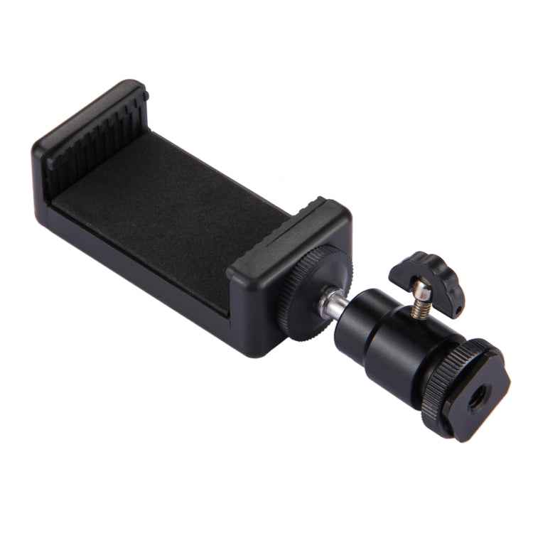PULUZ 1/4 inch Hot Shoe Tripod Head +  Tripod Stand Clamp for iPhone, Samsung, Huawei, HTC, 5.5cm - 8cm Width Smartphones
