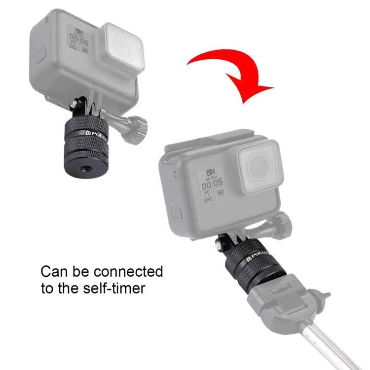 PULUZ 1/4 Inch Screw Hole Tripod Mount CNC Adapter for GoPro, Insta360, DJI and Other Action Cameras