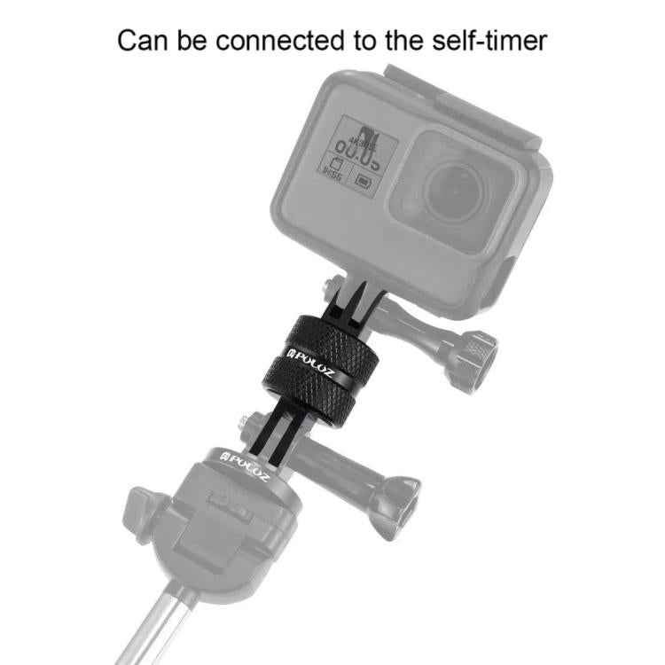 PULUZ 360 Degree Rotation CNC Swivel Pivot Extension Arm Tripod Mount for GoPro, Insta360, DJI and Other Action Cameras