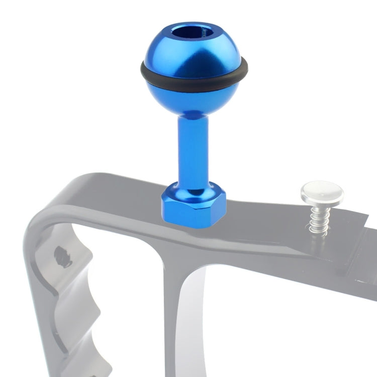 PULUZ 1/4 inch Screw Aluminum Ball Adapter Mount for GoPro, Insta360, DJI and Other Action Cameras, Diameter: 2.5cm, 1/4 inch Screw(Black), 1/4 inch Screw(Blue)