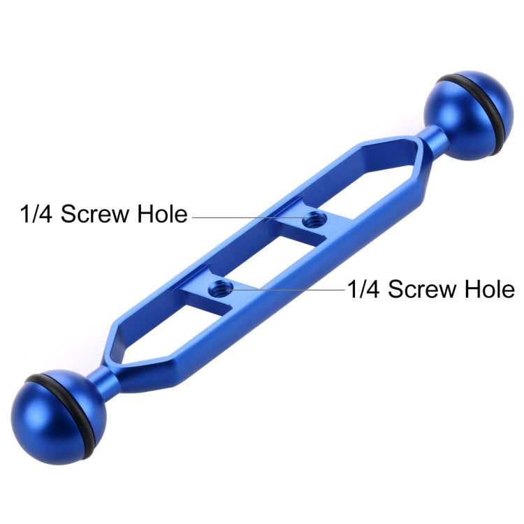 PULUZ 7.0 inch 17.7cm Aluminum Alloy Dual Balls Arm, Ball Diameter: 25mm, 7.0 inch (Blue)