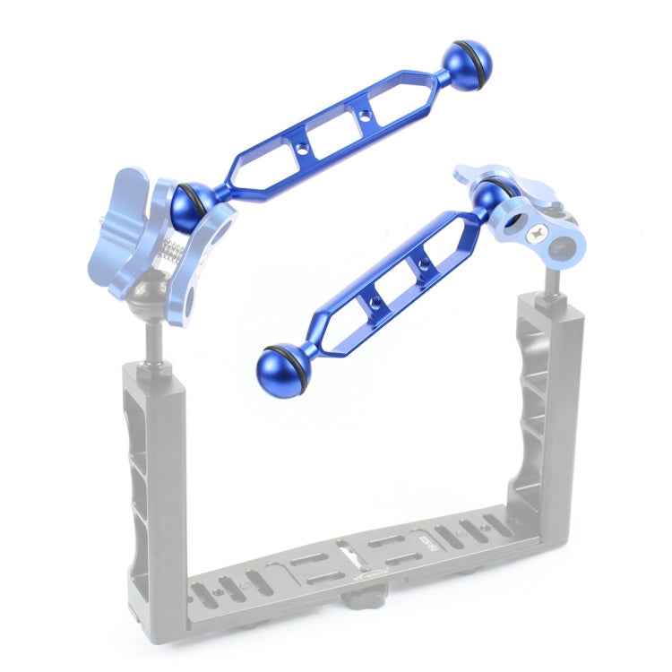 PULUZ 7.0 inch 17.7cm Aluminum Alloy Dual Balls Arm, Ball Diameter: 25mm, 7.0 inch (Blue), 7.0 inch (Red)