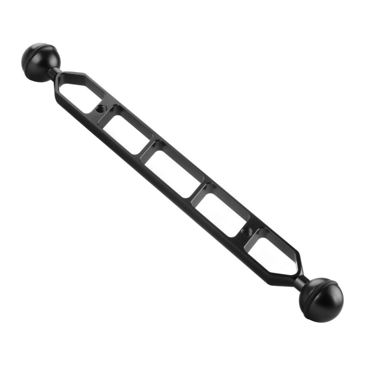 PULUZ 11.0 inch 27.9cm Aluminum Alloy Dual Balls Arm, Ball Diameter: 25mm, 11.0 inch (Black)
