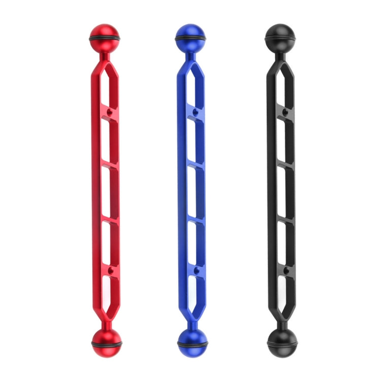 PULUZ 11.0 inch 27.9cm Aluminum Alloy Dual Balls Arm, Ball Diameter: 25mm, 11.0 inch (Black), 11.0 inch (Blue), 11.0 inch (Red)