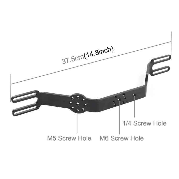 PULUZ Diving Tray Bracket Dual Handle Grip Handheld Expansion Mount System, 14.8 inch (Black), 14.8 inch (Red)