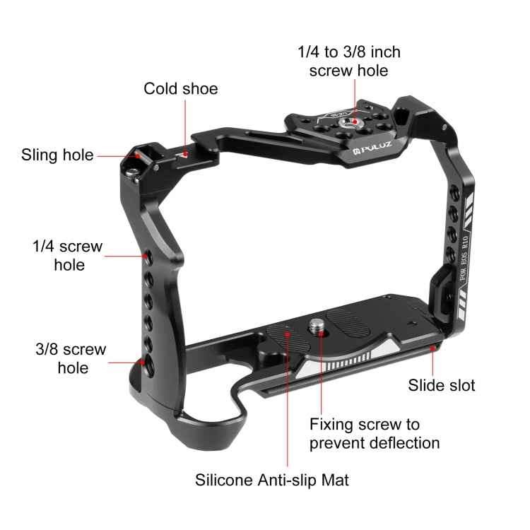 For Canon EOS R10 PULUZ Metal Camera Cage Stabilizer Rig