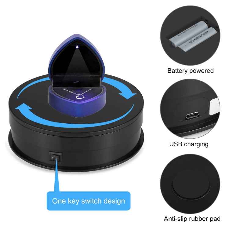 PULUZ 15cm Adjusting Speed Rotating Turntable Display Stand, Load: 3kg