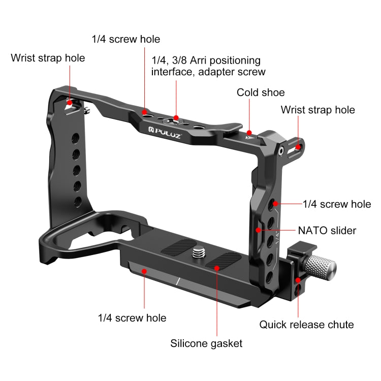For Sony A6700 PULUZ Metal Camera Cage Stabilizer Rig, For Sony A6700