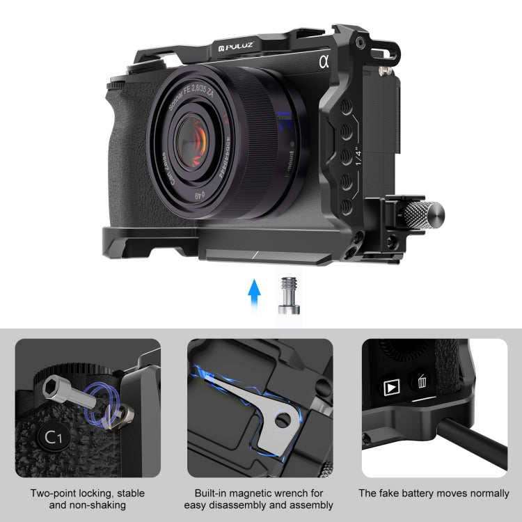 For Sony A6700 PULUZ Metal Camera Cage Stabilizer Rig, For Sony A6700