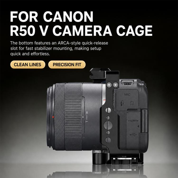 For Canon EOS R50 V PULUZ Live Streaming Camera Cage Expansion Mount Frame, For Canon EOS R50 V