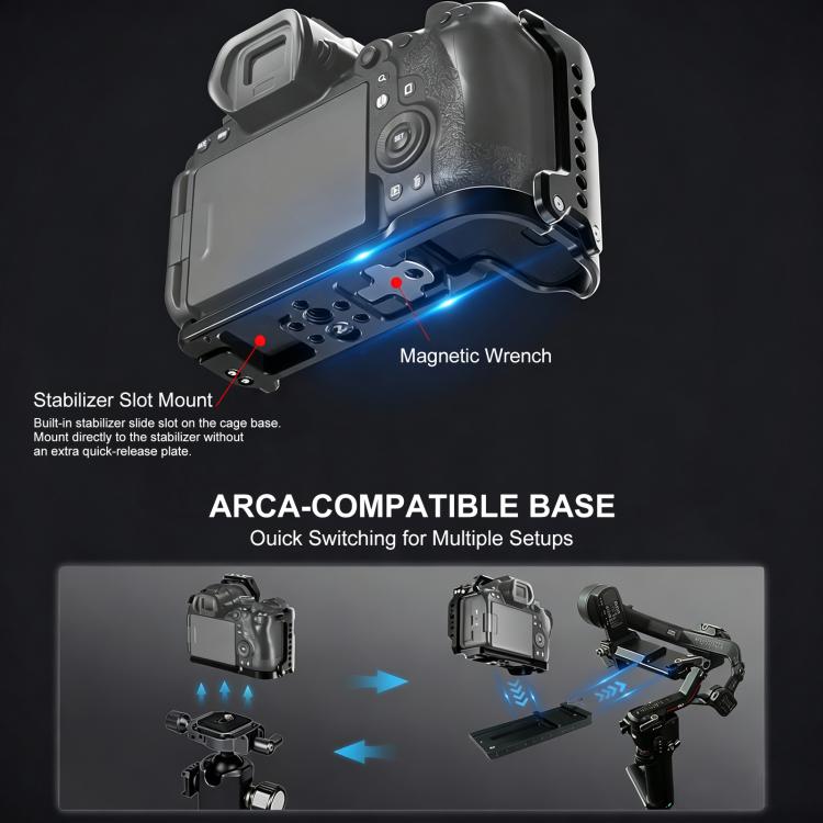 For Canon EOS R6 III PULUZ Live Streaming Camera Cage Expansion Mount Frame, For Canon EOS R6 III