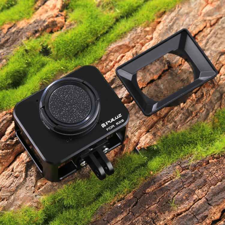 PULUZ for Sony RX0 Aluminum Alloy Protective Cage + 37mm UV Filter Lens + Lens Sunshade with Screws and Screwdrivers