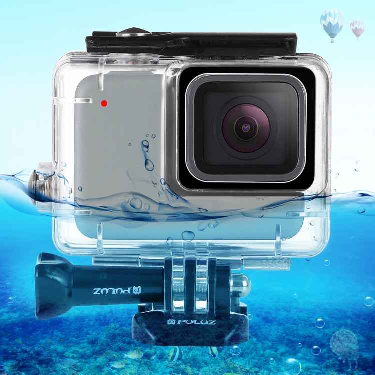 PULUZ 45m Underwater Waterproof Housing Diving Case for GoPro HERO7 Silver / HERO7 White, with Buckle Basic Mount & Screw