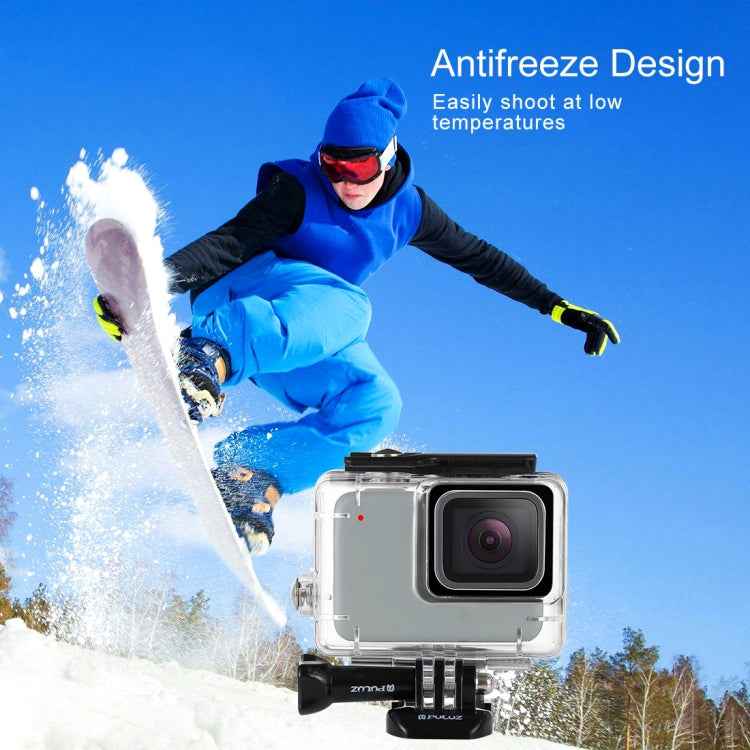 PULUZ 45m Underwater Waterproof Housing Diving Case for GoPro HERO7 Silver / HERO7 White, with Buckle Basic Mount & Screw