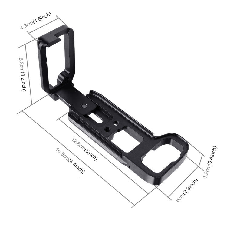 PULUZ 1/4 inch Vertical Shoot Quick Release L Plate Bracket Base Holder for Sony A9 (ILCE-9) / A7 III/ A7R III, For Sony A9 (Black), For Sony A9 (Red)
