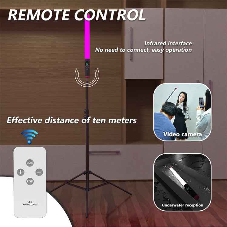 PULUZ RGB 114 LEDs Waterproof Photography Handheld Light Stick with Remote Control