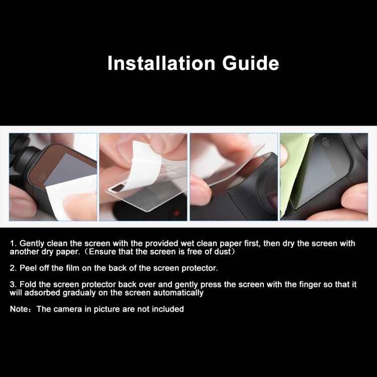 PULUZ 9H 2.5D HD Tempered Glass Lens Protector + Screen Film for DJI OSMO Pocket Gimbal