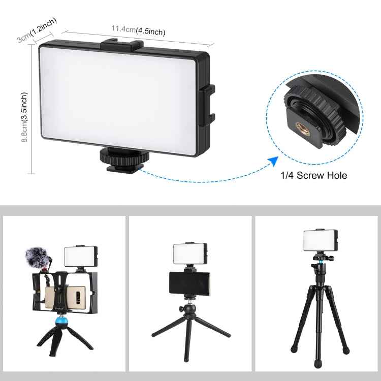 PULUZ 104 LED 3200K / 5600K Dimmable Video Light on-Camera Photography Lighting Fill Light for Canon, Nikon, DSLR Cameras, 104 LED Dimmable Light