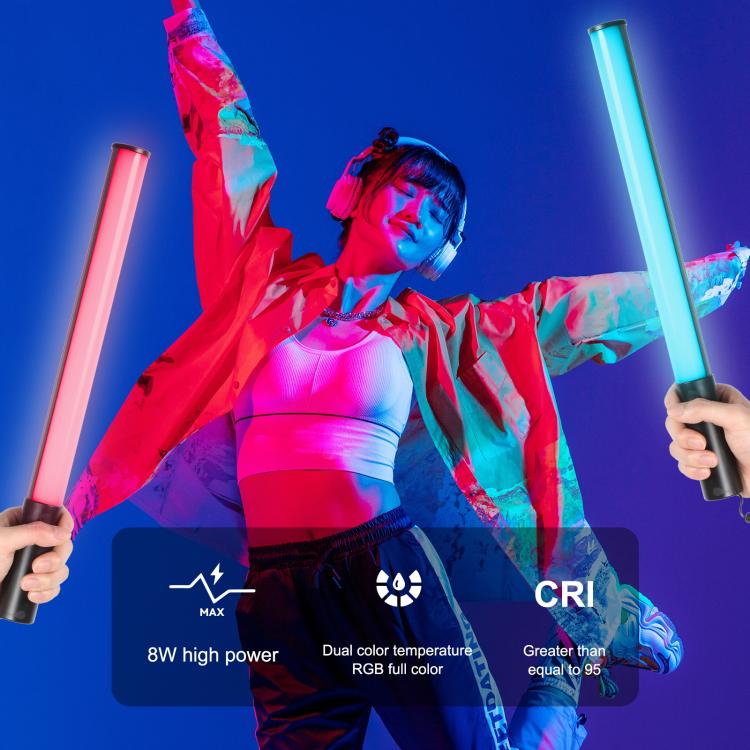 PULUZ 132 LEDs Photo Handheld Stick Light Full Color RGB Fill Light, 132 LEDs RGB Fill Light