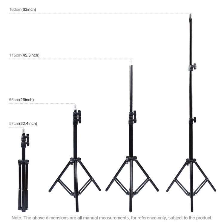 PULUZ 1.6m Height Tripod Mount Holder for Vlogging Video Light Live Broadcast Kits