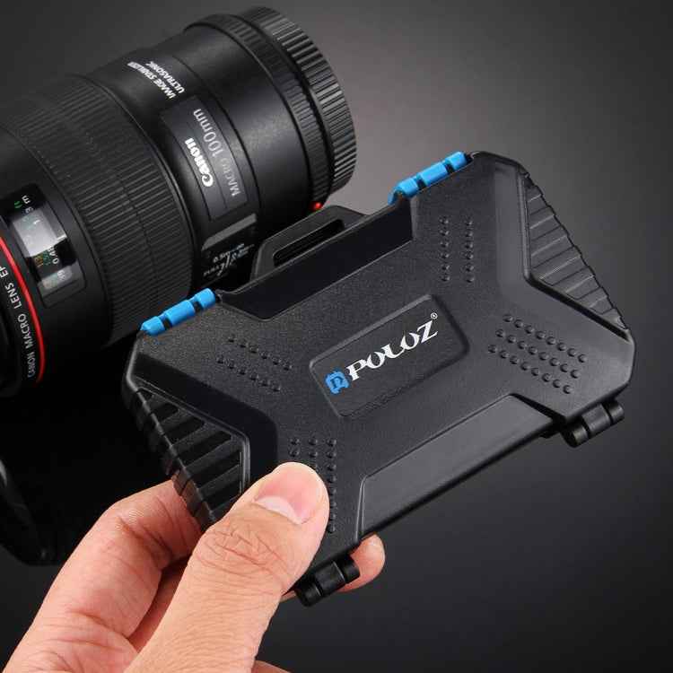 PULUZ 27 in 1 Memory Card Case for 4CF + 8SD + 9TF + 1Card PIN + 1Standard SIM + 2Micro-SIM + 2Nano-SIM