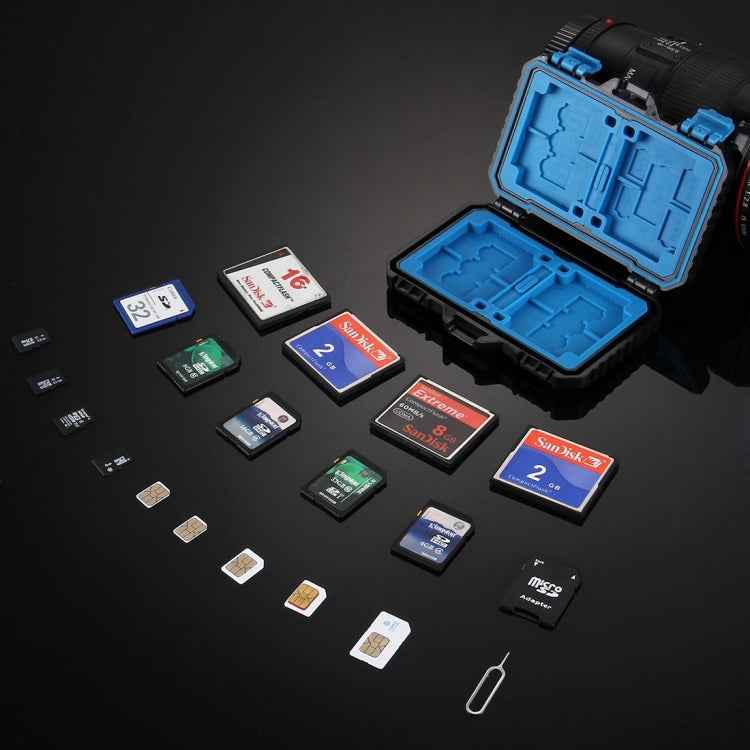 PULUZ 27 in 1 Memory Card Case for 4CF + 8SD + 9TF + 1Card PIN + 1Standard SIM + 2Micro-SIM + 2Nano-SIM