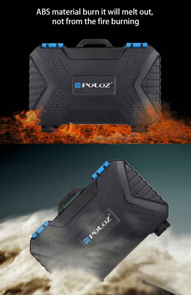 PULUZ 27 in 1 Memory Card Case for 4CF + 8SD + 9TF + 1Card PIN + 1Standard SIM + 2Micro-SIM + 2Nano-SIM