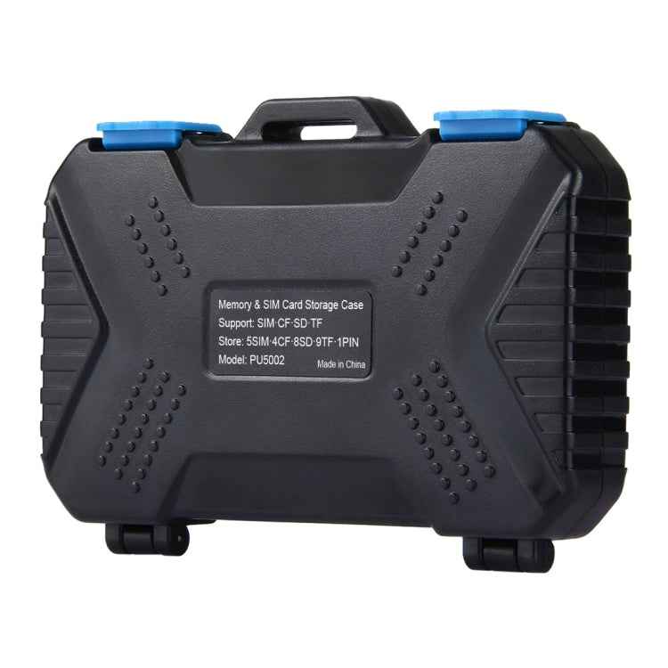 PULUZ 27 in 1 Memory Card Case for 4CF + 8SD + 9TF + 1Card PIN + 1Standard SIM + 2Micro-SIM + 2Nano-SIM