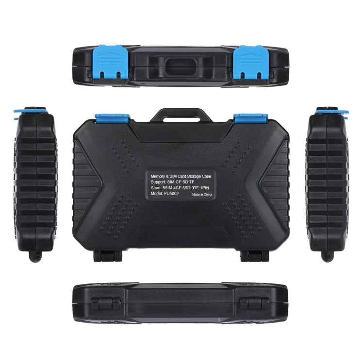 PULUZ 27 in 1 Memory Card Case for 4CF + 8SD + 9TF + 1Card PIN + 1Standard SIM + 2Micro-SIM + 2Nano-SIM