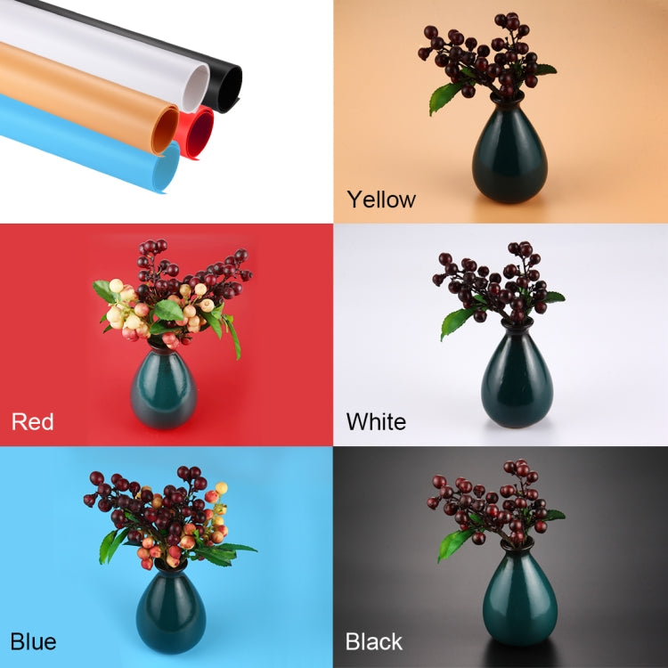 PULUZ Photography Background PVC Paper Kits for Studio Tent Box, Size: 121cm x 58cm, Backdrop 60cm(Blue), Backdrop 60cm(Red), Backdrop 60cm(B)