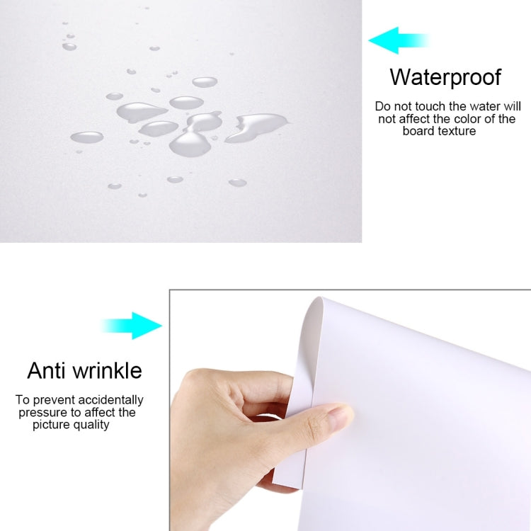 PULUZ Photography Background PVC Paper Kits for Studio Tent Box, Size: 156cm x 80cm, Backdrop 80cm(White)
