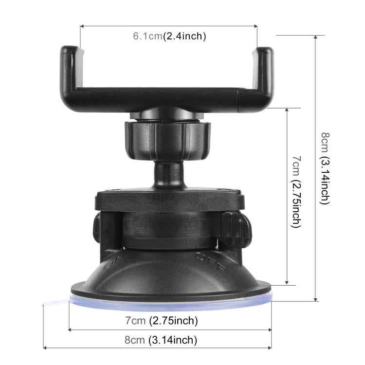 PULUZ 360 Degree Rotating Suction Cup Clamp Holder Bracket For iPhone, Galaxy, Huawei, Xiaomi, Sony, HTC, Google and other Smartphones