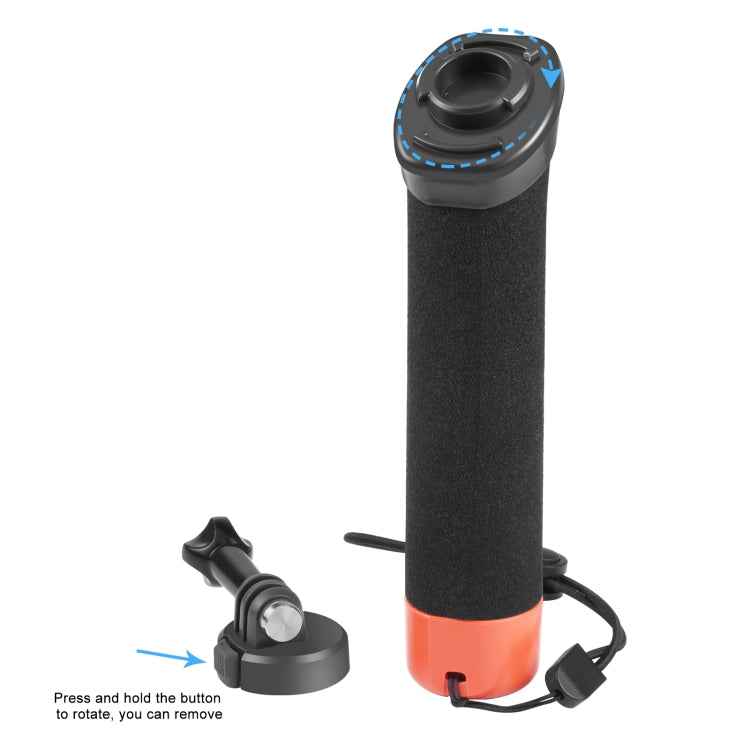 PULUZ Floating Foam Hand Grip Buoyancy Rods with Strap & Quick-release Base for GoPro, Insta360, DJI and Other Action Cameras