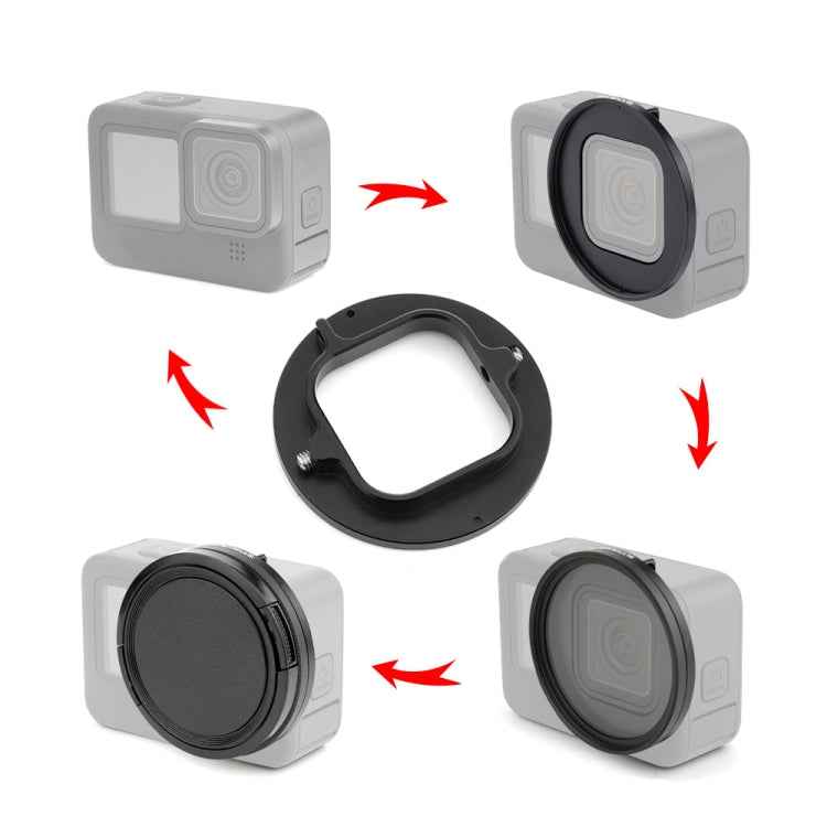PULUZ 52mm CPL + UV Lens Filter with Adapter Ring for GoPro HERO12 Black /11 Black /11 Black Mini /10 Black /9 Black