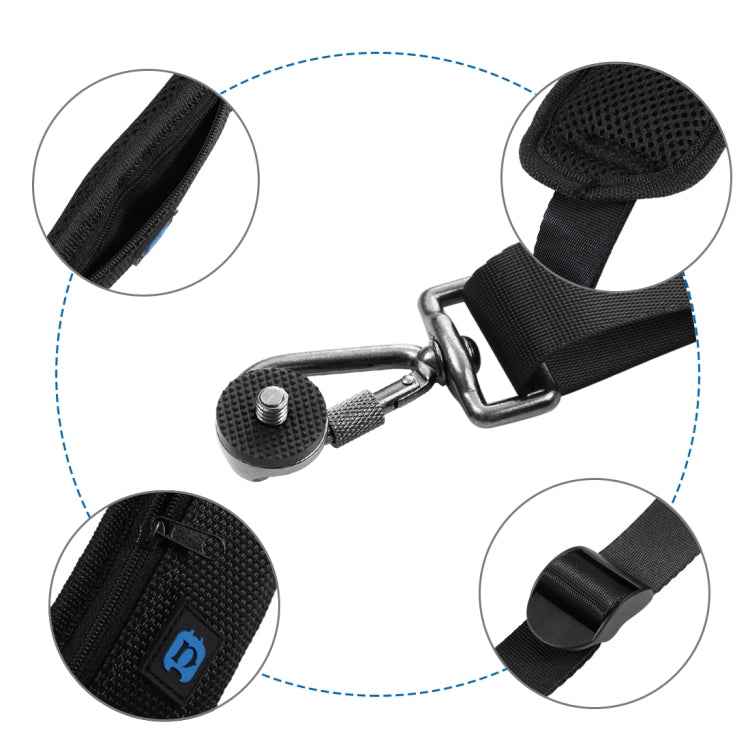 PULUZ Quick Release Anti-Slip Soft Pad Nylon Single Shoulder Camera Strap with Metal Hook for SLR / DSLR Cameras