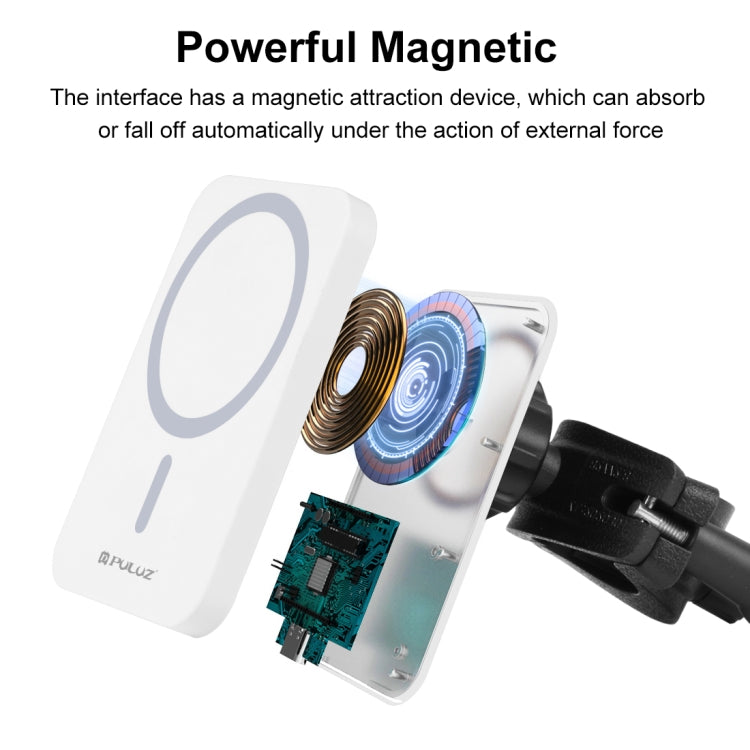 PULUZ 15W Magnetic Qi Wireless Charger Vlogging Phone Clamp Holder