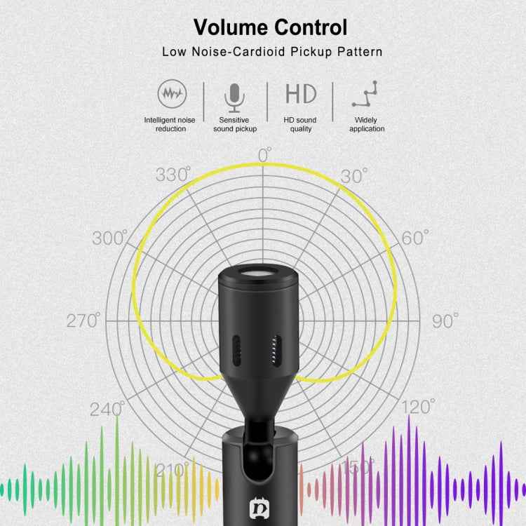 PULUZ 3.5mm Jack Mobile Phone Single Directional Adjustable Microphone