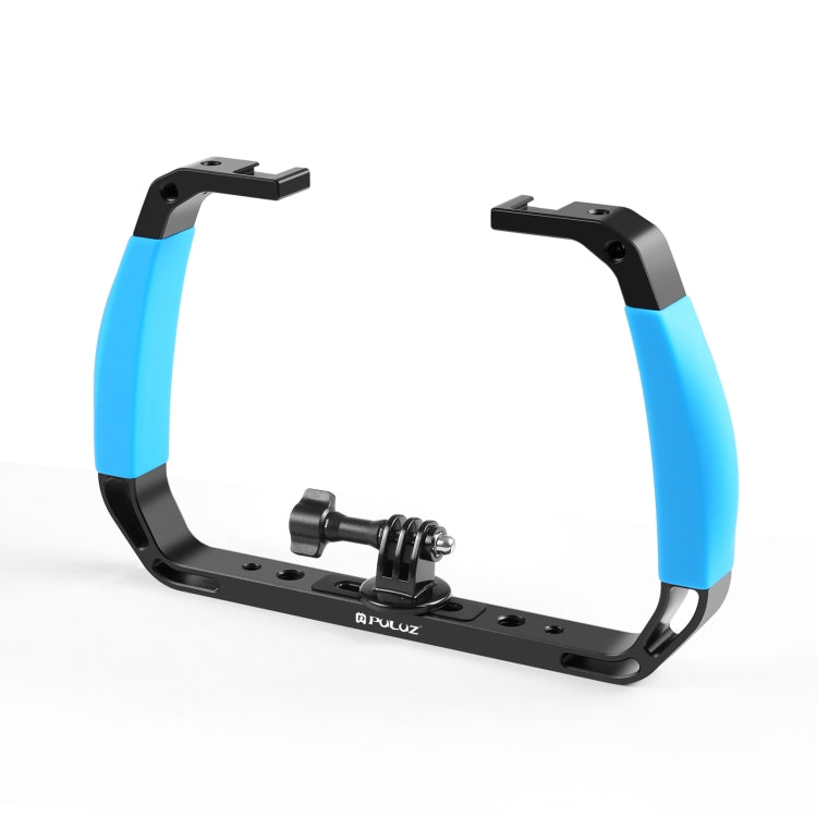 PULUZ Dual Silicone Handles Aluminium Alloy Underwater Diving Rig for GoPro, Other Action Cameras and Smartphones, For Action Cameras and Smartphones