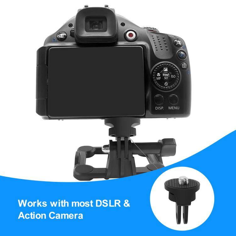 PULUZ 1/4 inch Screw Adjustable ABS Action Camera Tripod Adapter