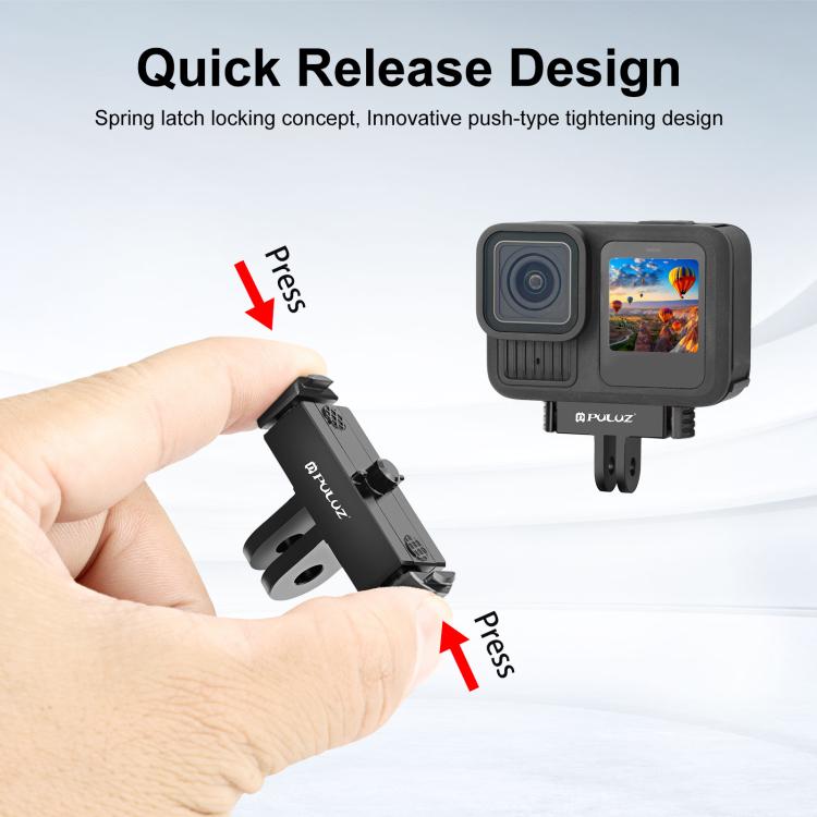 For GoPro HERO13 Black PULUZ Magnetic Quick Release Base Mount, For GoPro HERO13 Black / MAX2 (Black), For GoPro HERO13 Black (Black Red)